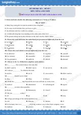 Đề số 7 - Đề kiểm tra học kì 1 - Tiếng Anh 9 mới